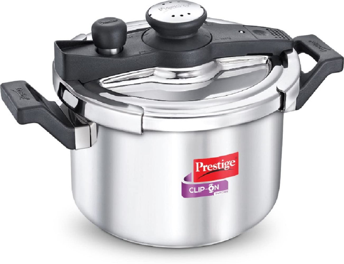 Prestige Svachh Clip-On Mini Stainless Steel 3 Litre Outer Lid Pressure Cooker, 3 Liter