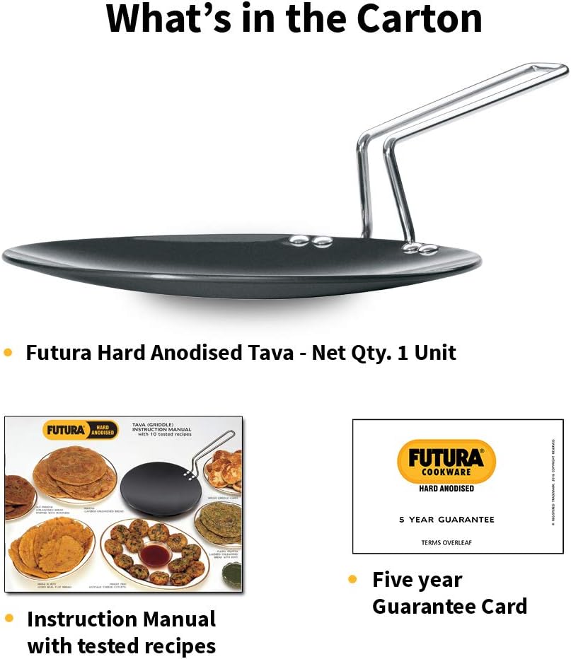 Hawkins Futura Hard Anodised Tawa, 22cm