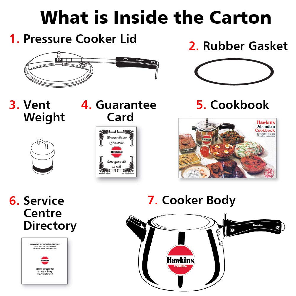 Hawkins Contura Pressure Cooker, 4 Litre Capacity - HC40