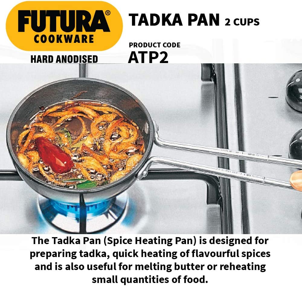 Futura Anodised Heating Pan, 4.72 in, Black