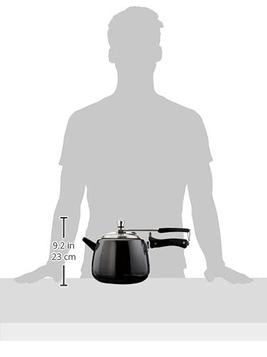 Hawkins 6.5 Litre Contura Black Pressure Cooker, Hard Anodised Inner Lid Cooker, Handi Cooker, Black (CB65)