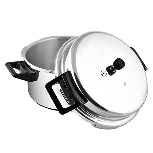 Prestige 7.5 Litres Popular Outer Lid Aluminium Pressure Cooker |Metallic Safety Plug | Gasket Release System | Silver