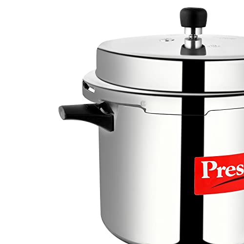 Prestige 7.5 Litres Popular Outer Lid Aluminium Pressure Cooker |Metallic Safety Plug | Gasket Release System | Silver