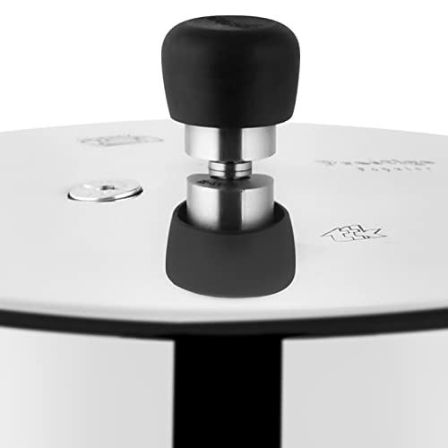 Prestige 7.5 Litres Popular Outer Lid Aluminium Pressure Cooker |Metallic Safety Plug | Gasket Release System | Silver