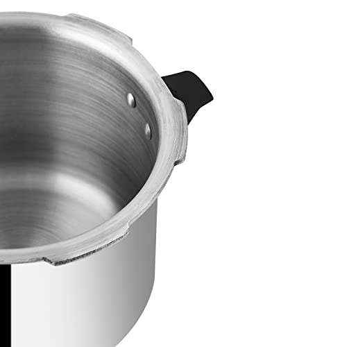 Prestige 7.5 Litres Popular Outer Lid Aluminium Pressure Cooker |Metallic Safety Plug | Gasket Release System | Silver