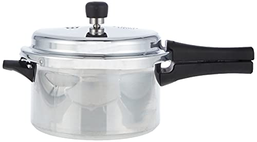 Prestige 7.5 Litres Popular Outer Lid Aluminium Pressure Cooker |Metallic Safety Plug | Gasket Release System | Silver