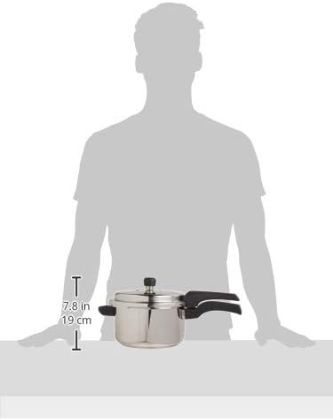 Prestige 5.5L Alpha Deluxe Induction Base Stainless Steel Pressure Cooker, 5.5-Liter