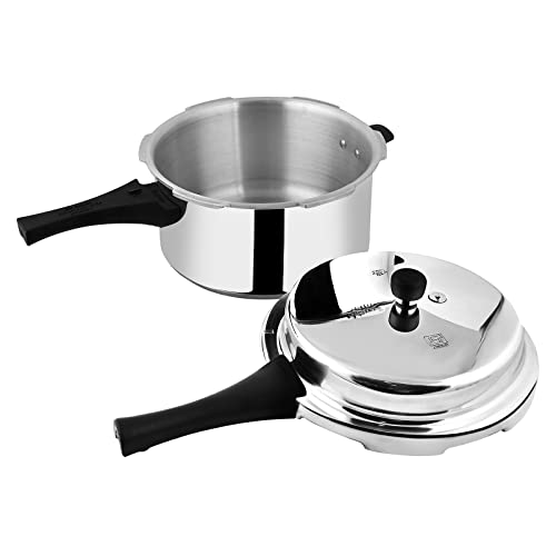 Prestige 7.5 Litres Popular Outer Lid Aluminium Pressure Cooker |Metallic Safety Plug | Gasket Release System | Silver