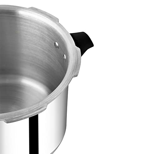 Prestige 7.5 Litres Popular Outer Lid Aluminium Pressure Cooker |Metallic Safety Plug | Gasket Release System | Silver