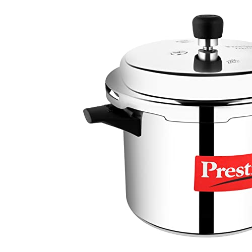 Prestige 7.5 Litres Popular Outer Lid Aluminium Pressure Cooker |Metallic Safety Plug | Gasket Release System | Silver