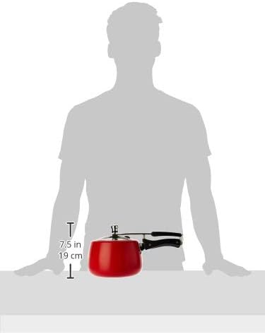 Hawkins Ceramic CTR 30 Coated Contura Pressure Cooker, 3 L, Red