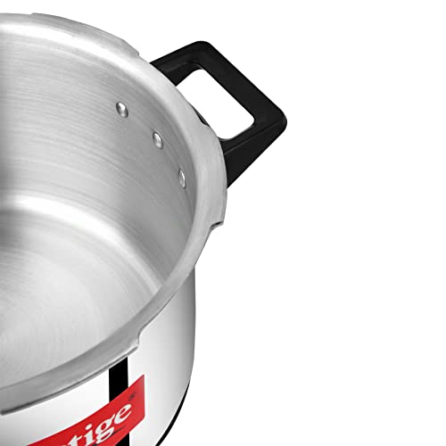 Prestige 7.5 Litres Popular Outer Lid Aluminium Pressure Cooker |Metallic Safety Plug | Gasket Release System | Silver