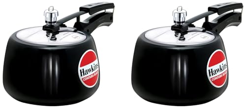 Hawkins 6.5 Litre Contura Black Pressure Cooker, Hard Anodised Inner Lid Cooker, Handi Cooker, Black (CB65)