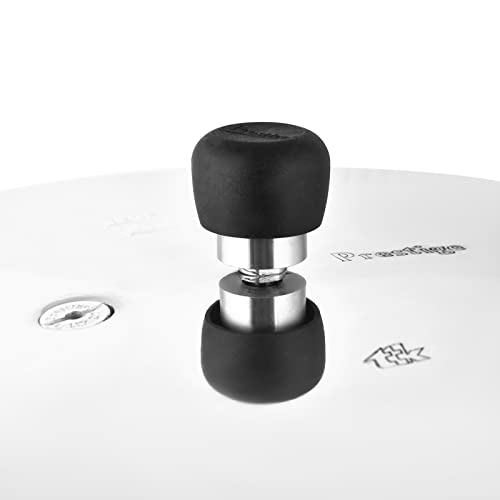 Prestige 7.5 Litres Popular Outer Lid Aluminium Pressure Cooker |Metallic Safety Plug | Gasket Release System | Silver