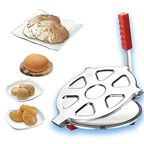 Affix SS High Grade Stainless Steel Puri Press/Papad Maker 17cm