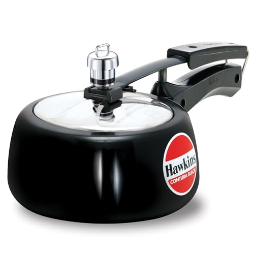 Hawkins 6.5 Litre Contura Black Pressure Cooker, Hard Anodised Inner Lid Cooker, Handi Cooker, Black (CB65)