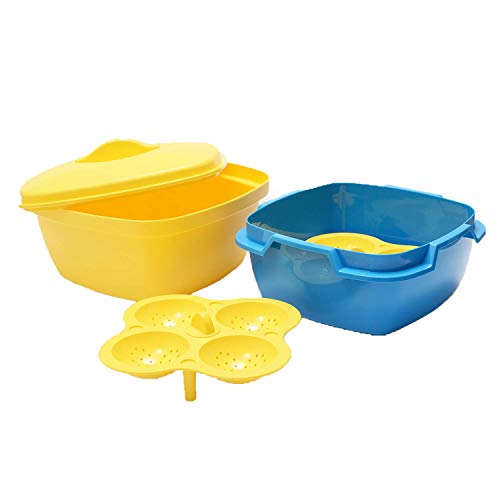 Oliveware Microwave Plastic Dhokla Idly Maker, Vegetable Steamer And Rice Cooker Set