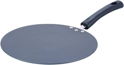 Vinod Zest Non-Stick Induction Compatible Concave Tawa, Black, 24 cm Diameter