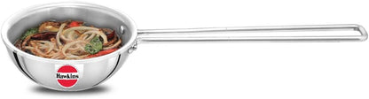 Hawkins Tadka Pan, Triply Stainless Steel Pan, Induction Pan, Silver 1.5 Cup , 2.5 Cup STP15 STP25