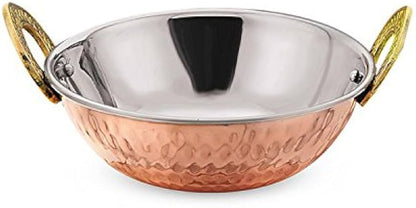 Balti Dish Double Wall Copper Base (Pack of 2)