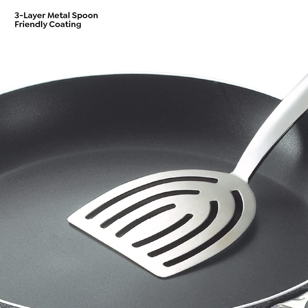 Prestige Omega Aluminium Select Plus Non-Stick Omni Tawa, 30 cm, Black