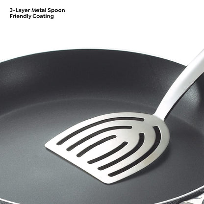 Prestige Omega Aluminium Select Plus Non-Stick Omni Tawa, 30 cm, Black