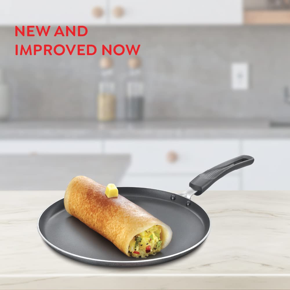 Prestige Omega Aluminium Select Plus Non-Stick Omni Tawa, 30 cm, Black