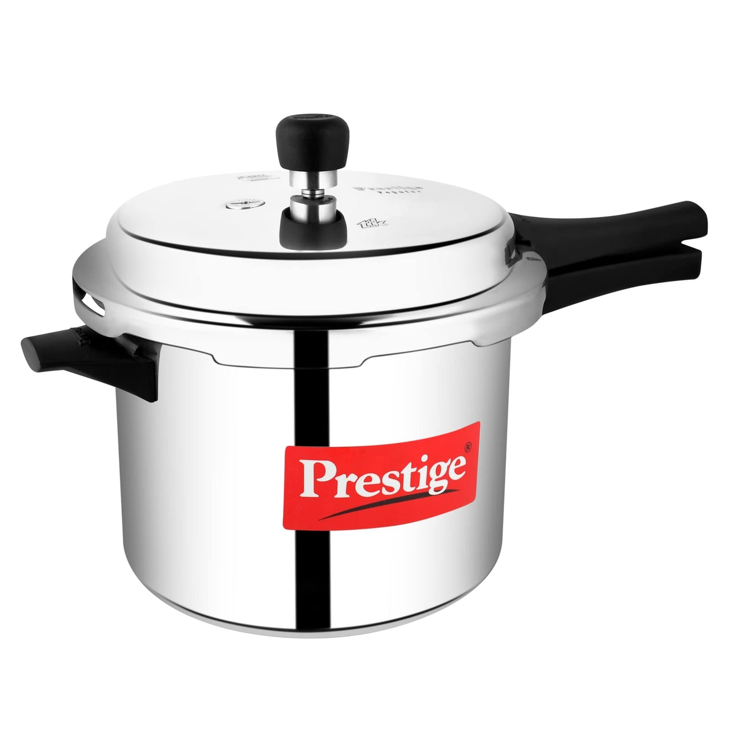 Prestige 7.5 Litres Popular Outer Lid Aluminium Pressure Cooker |Metallic Safety Plug | Gasket Release System | Silver