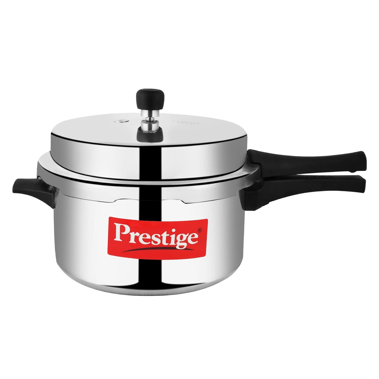 Prestige 7.5 Litres Popular Outer Lid Aluminium Pressure Cooker |Metallic Safety Plug | Gasket Release System | Silver