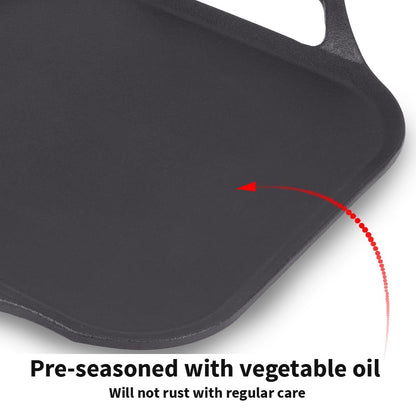 Hawkins Futura 26 cm Cast Iron Square Tava, Cast Iron Tawa for Pathri, Cast Iron Cookware for Kitchen (CIST26)