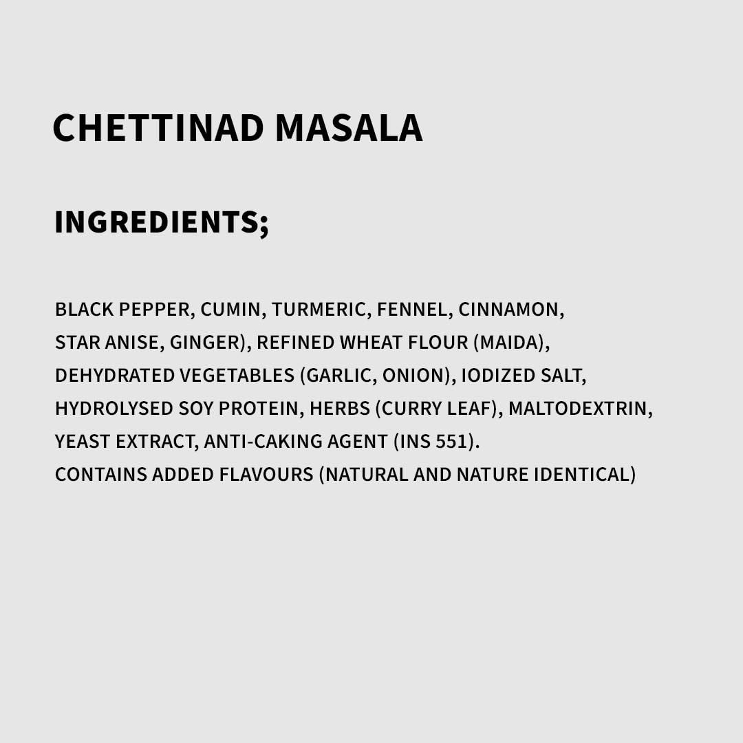 Cookd Chettinad Masala 50g (Pack of 3) | Ready To Cook in 15 Minutes | Can be cooked with Paneer, Vegetables, Chicken, Fish & Meat | No Added Flavours, Preservatives & Artificial Colors
