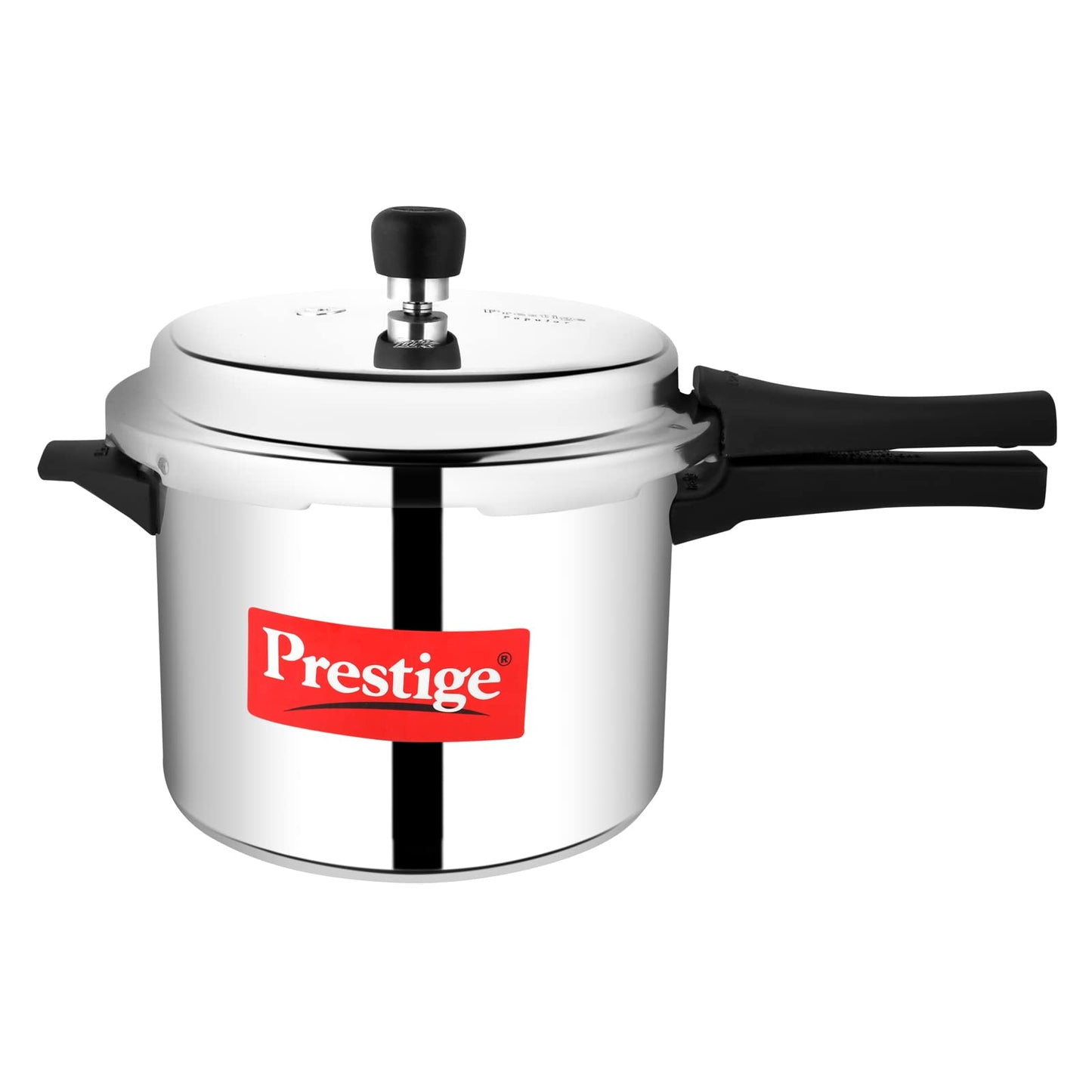 Prestige 7.5 Litres Popular Outer Lid Aluminium Pressure Cooker |Metallic Safety Plug | Gasket Release System | Silver