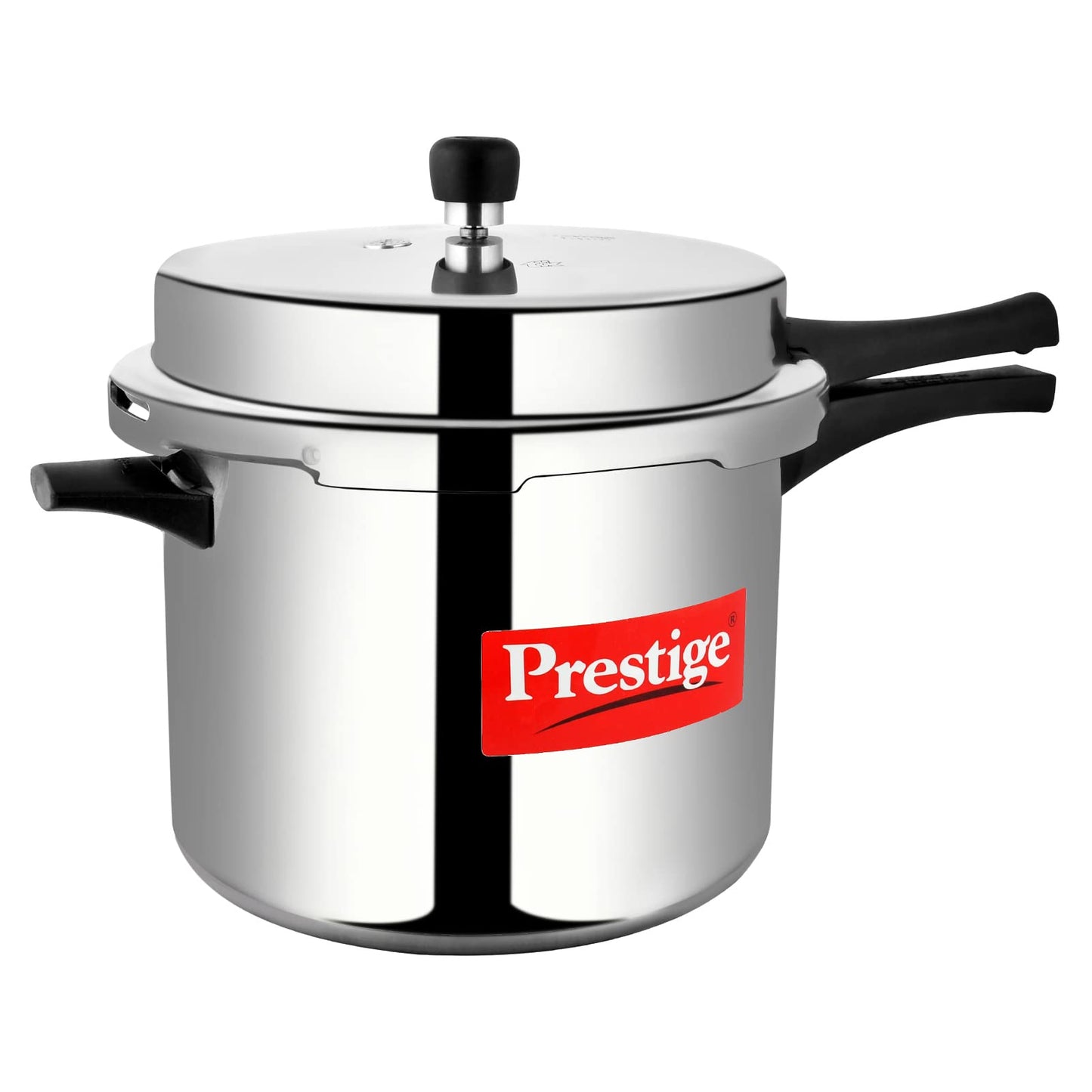 Prestige 7.5 Litres Popular Outer Lid Aluminium Pressure Cooker |Metallic Safety Plug | Gasket Release System | Silver