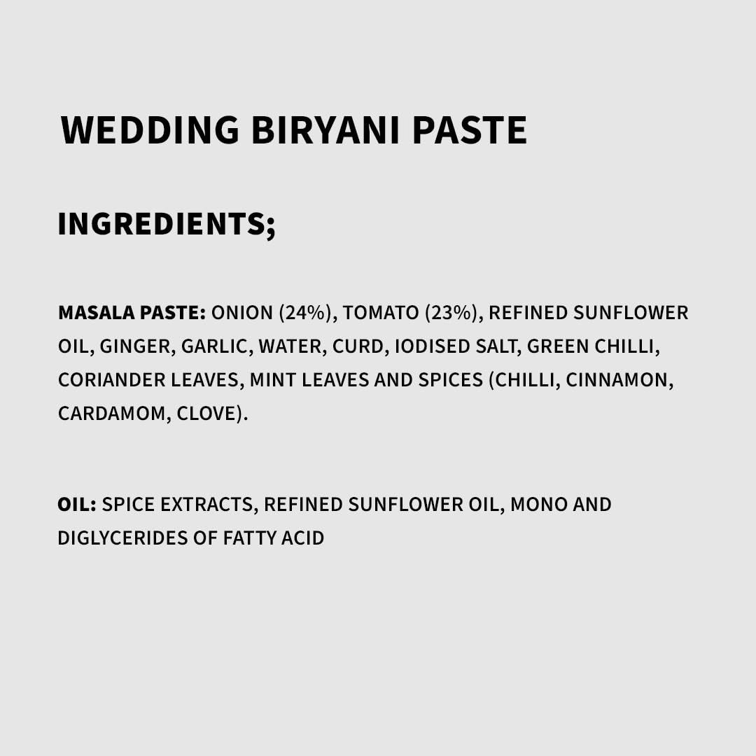 Cookd Wedding Bhai Biryani Paste 255g (Serves 3 people) | Ready to Cook Biryani Masala Paste in 20 Minutes | Authentic Biryani Masala with Zero Added Flavours & Preservatives (Pack of 1)