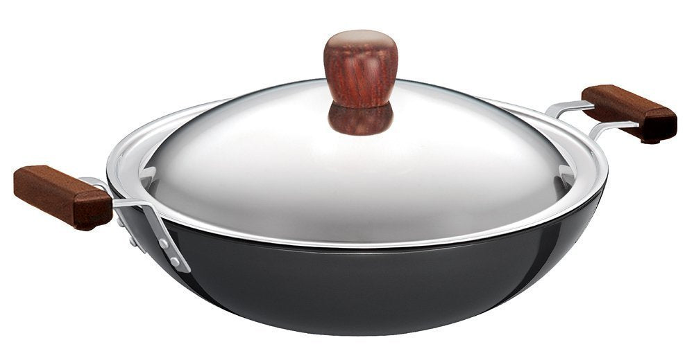 Hawkins Futura Induction Compatible Hard Anodised Aluminium Deep Fry Pan, 2.5 Litre Capacity