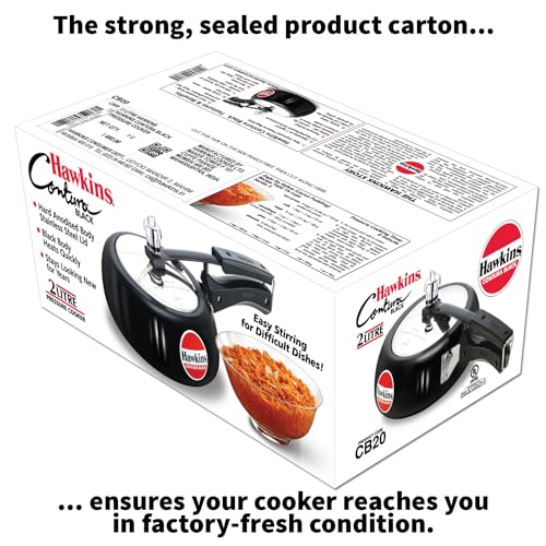 Hawkins 6.5 Litre Contura Black Pressure Cooker, Hard Anodised Inner Lid Cooker, Handi Cooker, Black (CB65)