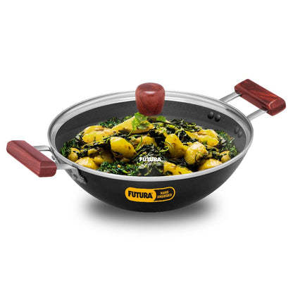 Hawkins Futura Hard Anodised Deep Fry Pan, 30 cm Diameter