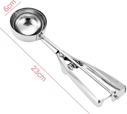 Stainless Steel Premium Ice Cream Scoop Set for Home and Kitchen, 6cm