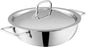 Vinod Platinum Triply Stainless Steel Extra Deep Kadai | Suitable for Indian Cooking, Sauces, Stews, Soups | Induction, Electric Friendly (24cm)