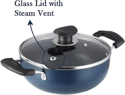 VINOD Non Stick Deep Kadahi 22cm, 24cm , 26 cm