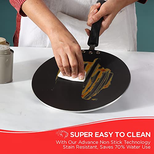 Vinod Zest Non-Stick Induction Compatible Concave Tawa Griddle, 9.5"