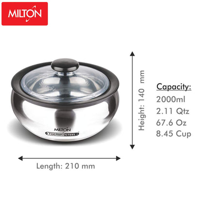 Milton Clearsteel Casserole, 2 litres