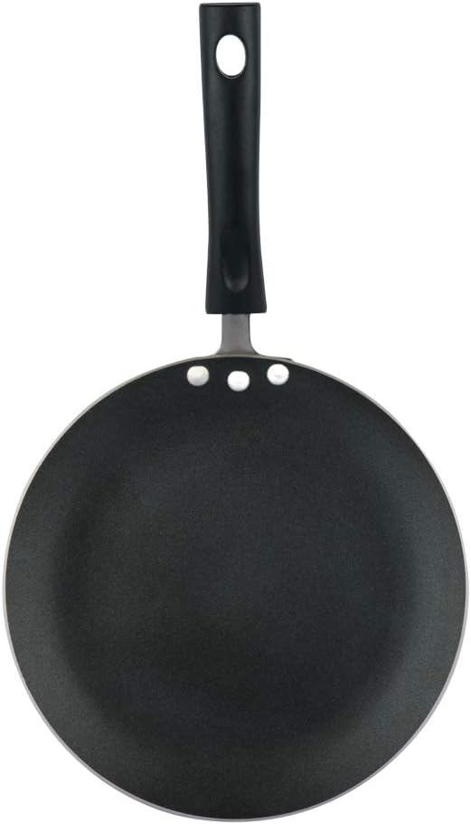 Vinod Zest Non-Stick Induction Compatible Concave Tawa, Black, 24 cm Diameter