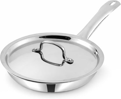 VINOD Stainless Steel Smart Triply Frypan with SS Lid 20cm,22cm,24cm,26cm,28cm