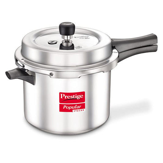 Prestige Popular Svachh 5.0 Litre Aluminium Outer Lid Pressure Cooker, Silver, Medium (10167)