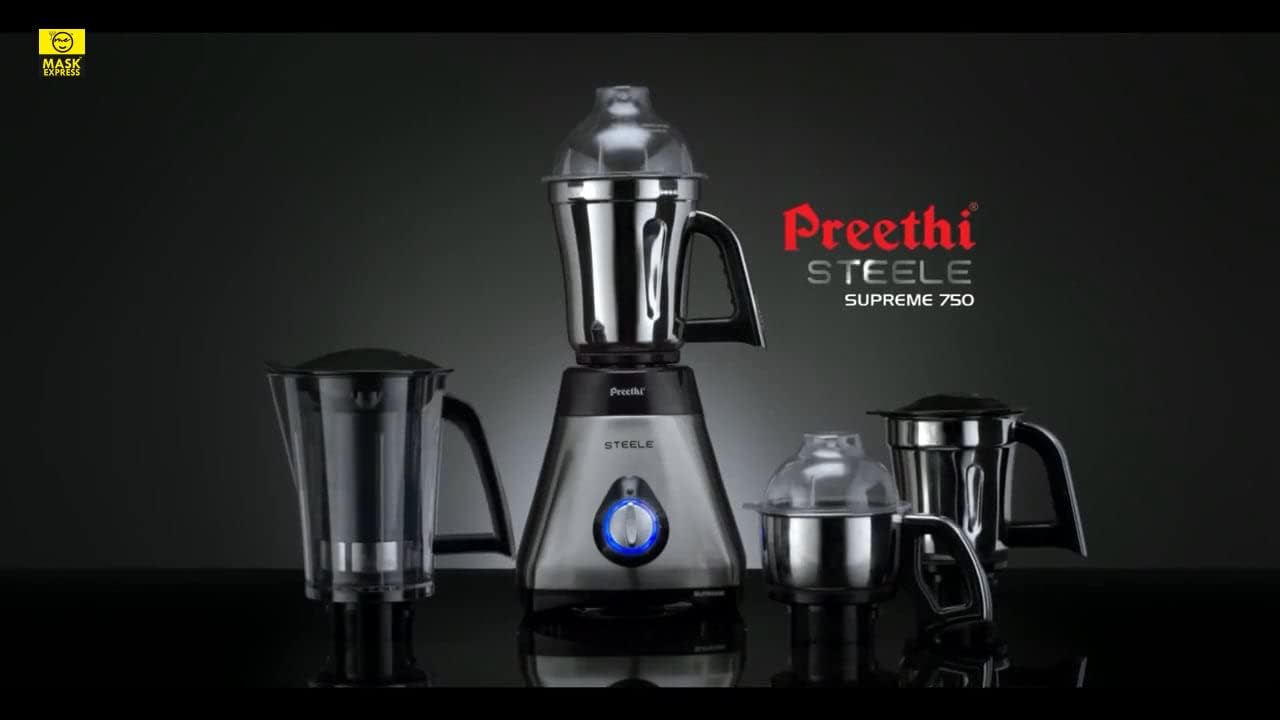 Preethi Steele Supreme 750W Mixer Grinder - Sydney Stock