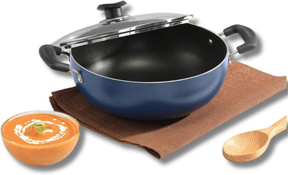 VINOD Non Stick Deep Kadahi 22cm, 24cm , 26 cm