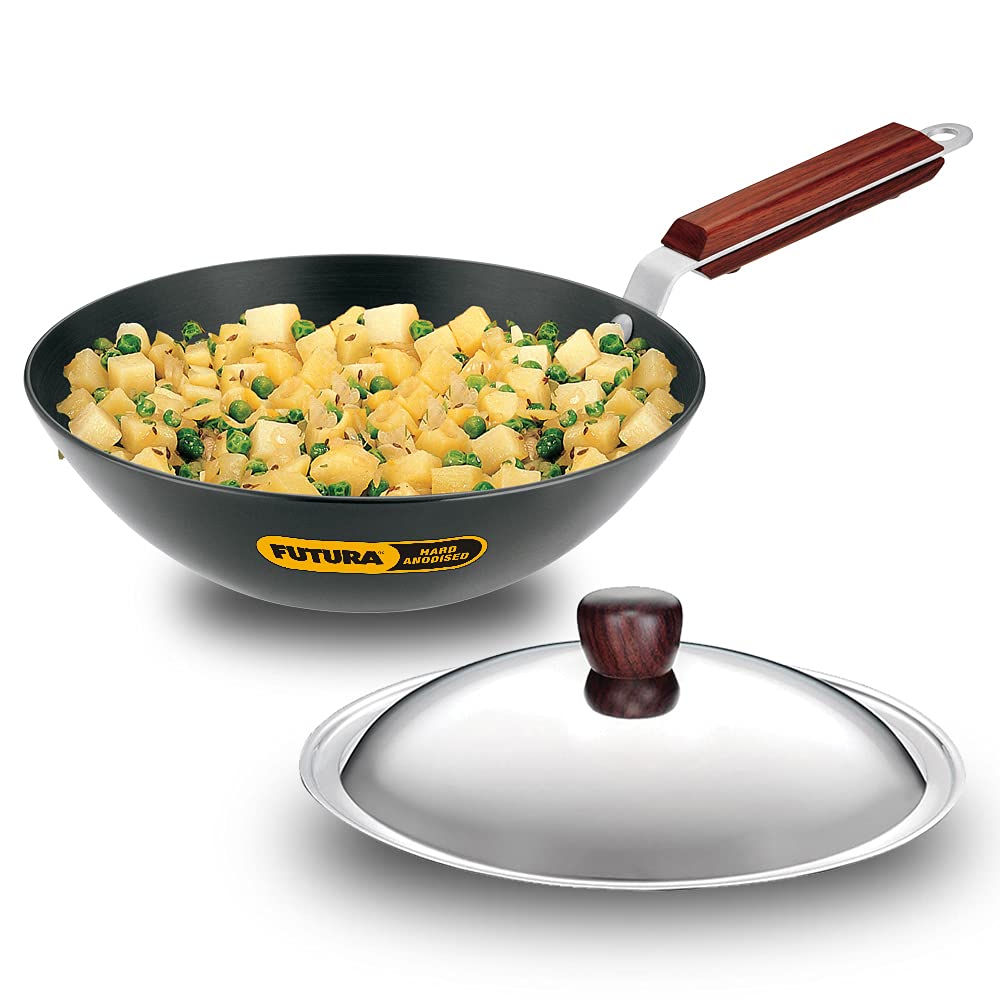 Hawkins Futura Induction Compatible Hard Anodised Aluminium Deep Fry Pan, 2.5 Litre Capacity