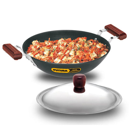 Hawkins Futura Induction Compatible Hard Anodised Aluminium Deep Fry Pan, 2.5 Litre Capacity