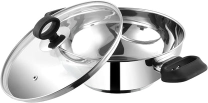 Vinod Stainless Steel Deluxe Kadhai, 26 cm